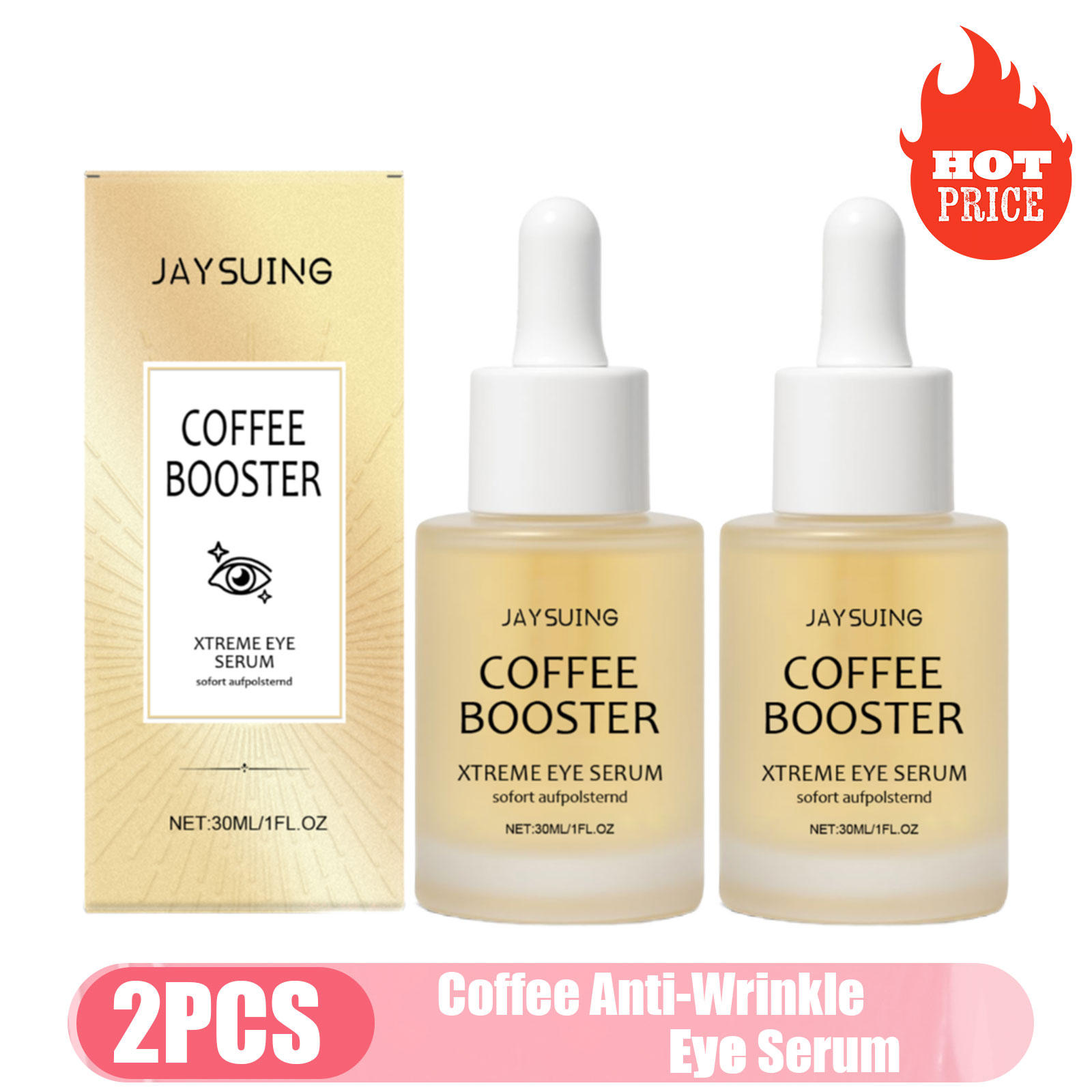 Hyaluronic Acid Serum - Ácido hialurônico olho soro café desaparecer