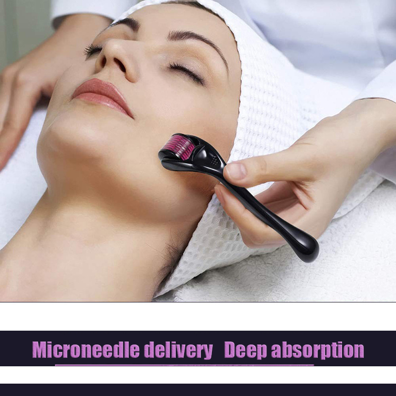 Skincare Routine - Rolo Massageador Facial de Microagulhas, Ferramentas